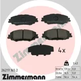 Bremsbelagsatz, Scheibenbremse Vorderachse ZIMMERMANN 26217.165.2
