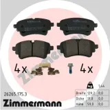 Bremsbelagsatz, Scheibenbremse Hinterachse ZIMMERMANN 26265.175.3