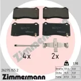 Bremsbelagsatz, Scheibenbremse Vorderachse ZIMMERMANN 26275.155.2