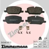 Bremsbelagsatz, Scheibenbremse Vorderachse ZIMMERMANN 26348.195.2
