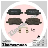 Bremsbelagsatz, Scheibenbremse Hinterachse ZIMMERMANN 26496.155.2