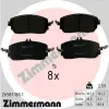Bremsbelagsatz, Scheibenbremse Vorderachse ZIMMERMANN 26581.180.1