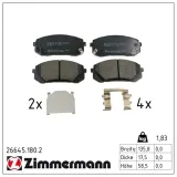 Bremsbelagsatz, Scheibenbremse Vorderachse ZIMMERMANN 26645.180.2