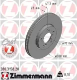 Bremsscheibe Vorderachse ZIMMERMANN 280.3158.20