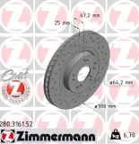 Bremsscheibe Vorderachse ZIMMERMANN 280.3161.52