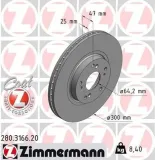 Bremsscheibe Vorderachse ZIMMERMANN 280.3166.20