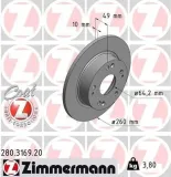 Bremsscheibe Hinterachse ZIMMERMANN 280.3169.20