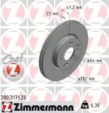 Bremsscheibe Vorderachse ZIMMERMANN 280.3171.20