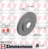 Bremsscheibe Vorderachse ZIMMERMANN 280.3173.20