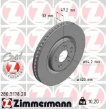 Bremsscheibe Vorderachse ZIMMERMANN 280.3178.20
