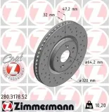 Bremsscheibe Vorderachse ZIMMERMANN 280.3178.52