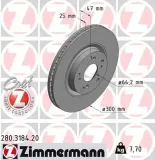 Bremsscheibe Vorderachse ZIMMERMANN 280.3184.20