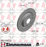 Bremsscheibe Hinterachse ZIMMERMANN 280.3190.20