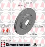Bremsscheibe Vorderachse ZIMMERMANN 280.3191.20