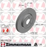 Bremsscheibe Vorderachse ZIMMERMANN 280.3192.20
