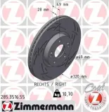 Bremsscheibe Vorderachse rechts ZIMMERMANN 285.3516.55