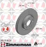 Bremsscheibe Vorderachse ZIMMERMANN 285.3518.20