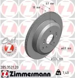 Bremsscheibe Hinterachse ZIMMERMANN 285.3521.20