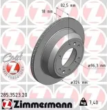 Bremsscheibe Hinterachse ZIMMERMANN 285.3523.20