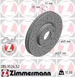 Bremsscheibe Vorderachse ZIMMERMANN 285.3524.52