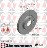 Bremsscheibe Vorderachse ZIMMERMANN 285.3527.20
