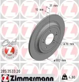 Bremsscheibe Hinterachse ZIMMERMANN 285.3533.20