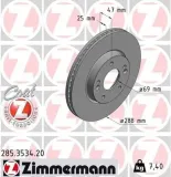 Bremsscheibe ZIMMERMANN 285.3534.20