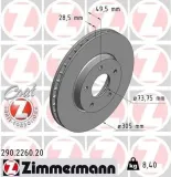 Bremsscheibe ZIMMERMANN 290.2260.20