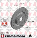 Bremsscheibe ZIMMERMANN 290.2271.52