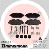 Bremsbelagsatz, Scheibenbremse Vorderachse ZIMMERMANN 29192.210.2