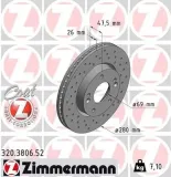 Bremsscheibe Vorderachse ZIMMERMANN 320.3806.52