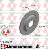 Bremsscheibe ZIMMERMANN 320.3814.20