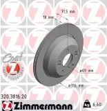 Bremsscheibe Hinterachse ZIMMERMANN 320.3816.20