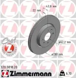 Bremsscheibe ZIMMERMANN 320.3818.20