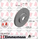 Bremsscheibe Vorderachse ZIMMERMANN 370.3057.20