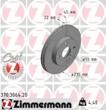 Bremsscheibe ZIMMERMANN 370.3064.20