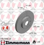 Bremsscheibe ZIMMERMANN 370.3080.20