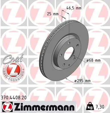 Bremsscheibe ZIMMERMANN 370.4408.20