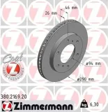 Bremsscheibe Vorderachse ZIMMERMANN 380.2169.20