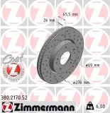 Bremsscheibe ZIMMERMANN 380.2170.52