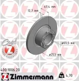 Bremsscheibe ZIMMERMANN 400.1006.20