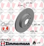 Bremsscheibe Vorderachse ZIMMERMANN 400.1406.20