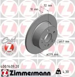 Bremsscheibe ZIMMERMANN 400.1409.20