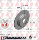 Bremsscheibe ZIMMERMANN 400.1412.20