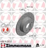 Bremsscheibe Hinterachse ZIMMERMANN 400.1420.52