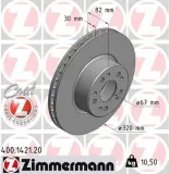 Bremsscheibe Vorderachse ZIMMERMANN 400.1421.20