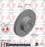 Bremsscheibe Vorderachse ZIMMERMANN 400.1421.52