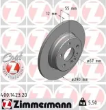 Bremsscheibe Hinterachse ZIMMERMANN 400.1423.20