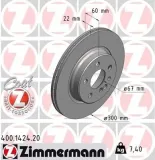 Bremsscheibe Hinterachse ZIMMERMANN 400.1424.20