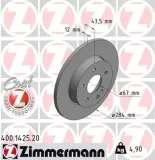 Bremsscheibe Vorderachse ZIMMERMANN 400.1425.20